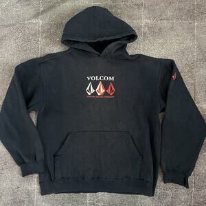 Men's Vintage Y2K Volcom Youth Development Distressed Hoodie Sweatshirt Sz M VTG